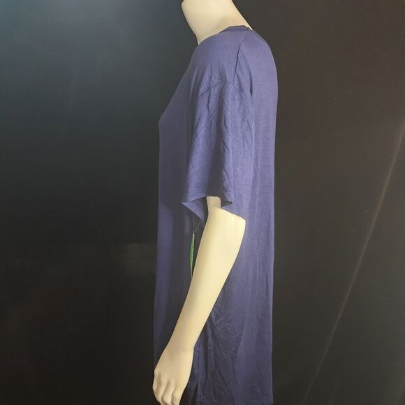 NWT Honeydew Intimates Navy Blue Oversized Keyhole Short Sleeve Tee Shirt (S) - Picture 4 of 6